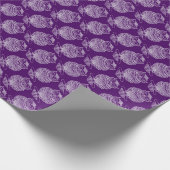 フクロウ（ダークパープル） – ラッピング紙 ラッピングペーパー (角)