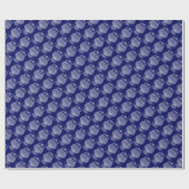 フクロウ（ダークブルー） – ラッピング紙 ラッピングペーパー (フラット)