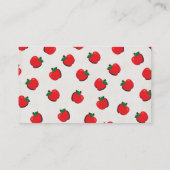 フクロウ・チョークボード先生家庭教師の教育 名刺 (裏面)