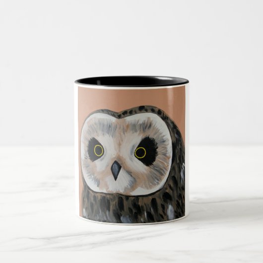 フクロウ ツートーンマグカップ (中央)