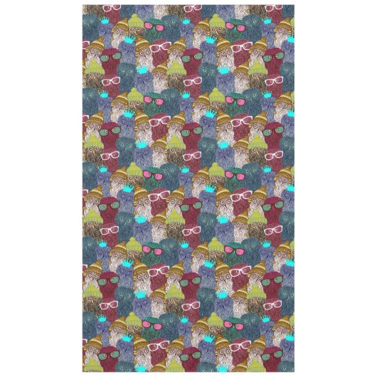 フクロウ テーブルクロス (正面)