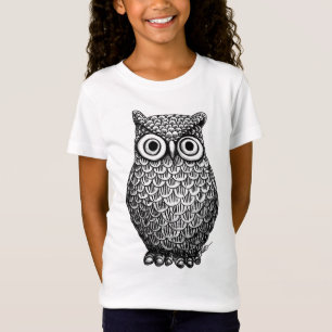 フクロウ·デザイン·ガールズ·シャツ Tシャツ