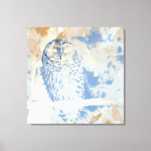 フクロウ[デザイン] 30" x 30" キャンバスプリント (正面)