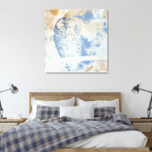 フクロウ[デザイン] 30" x 30" キャンバスプリント (インサイチュ (寝室))