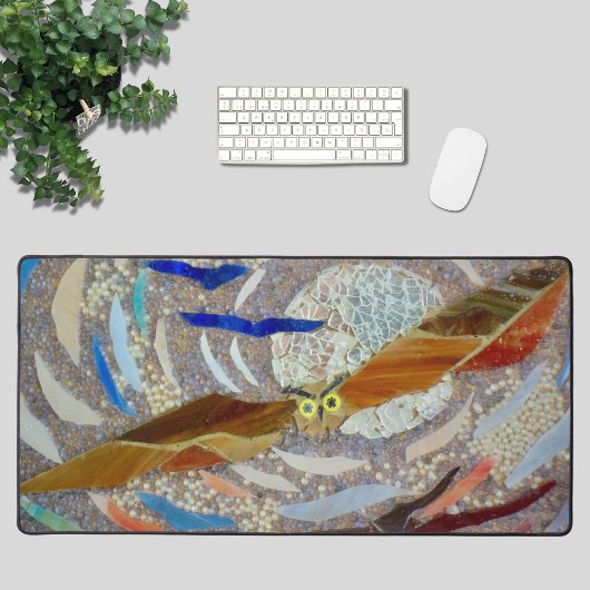 フクロウ デスクマット