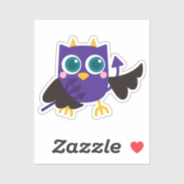 フクロウ・デビルハロウィン シール