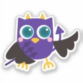 フクロウ・デビルハロウィン シール (正面)