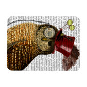 フクロウ(トップハット) 3 マグネット (横)