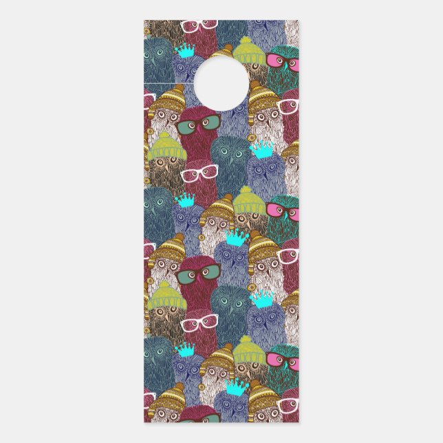 フクロウ ドアノブサイン (正面)