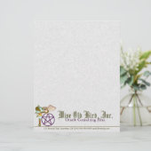 フクロウ、ドラゴン及び星形五角形ピクセル芸術 レターヘッド (スタンド正面)