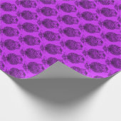 フクロウ（ネオンパープル） – ラッピング紙 ラッピングペーパー (角)