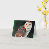 フクロウ・ノテカード カード (黄色い花)