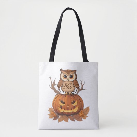 フクロウ・ハロウィン トートバッグ (正面)