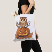 フクロウ・ハロウィン トートバッグ (クローズアップ)