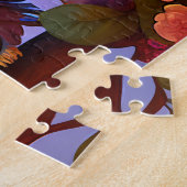 フクロウ、ハート、花 ジグソーパズル (側面)