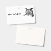 フクロウ バッジ (正面＆裏面)