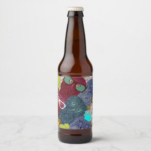 フクロウ ビールラベル