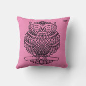 フクロウ（ピンク） – 枕 (裏面)