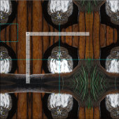 フクロウ ファブリック (タイル)