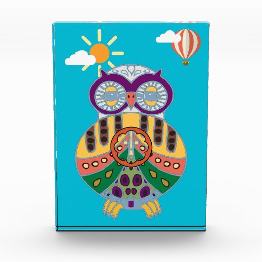 フクロウ フォトブロック (正面)