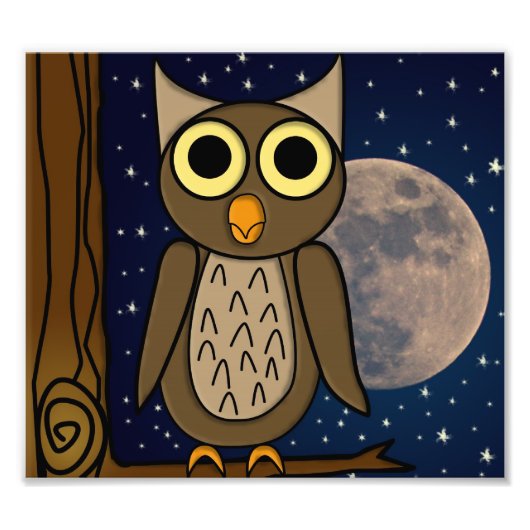 フクロウ フォトプリント            (正面)