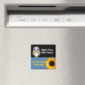 フクロウ&フラワー薬注意喚起マグネット マグネット (インサイチュ (食洗機))