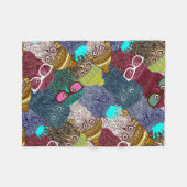 フクロウ フリースブランケット (正面(横))