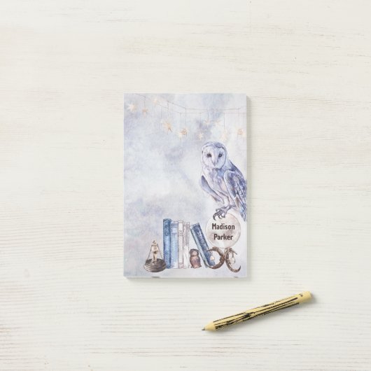 フクロウ&ブック ポストイット (デスク上)