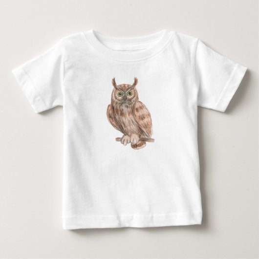 フクロウ ベビーTシャツ (正面)