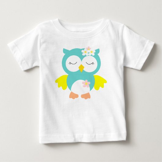 フクロウ ベビーTシャツ (正面)