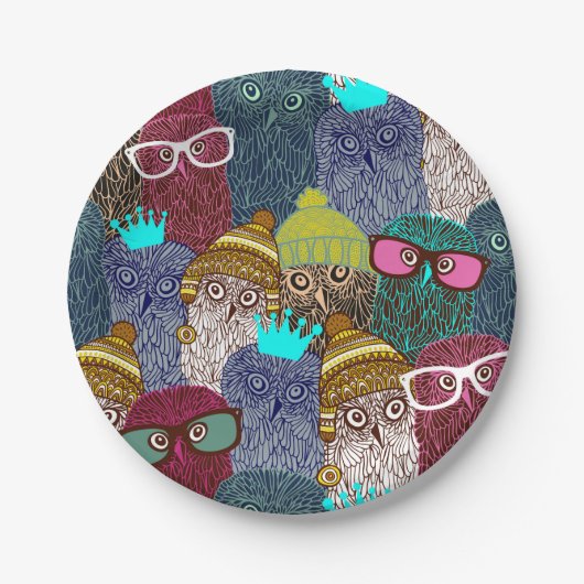 フクロウ ペーパープレート (正面)