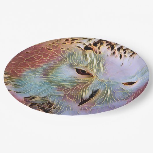 フクロウ ペーパープレート (アングル)