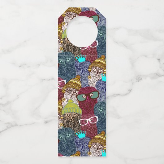 フクロウ ボトルネックタグ (正面)