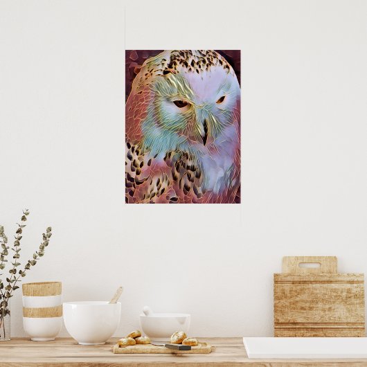 フクロウ ポスター (キッチン)