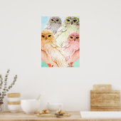 フクロウ ポスター (キッチン)