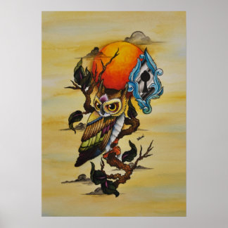 フクロウ ポスター