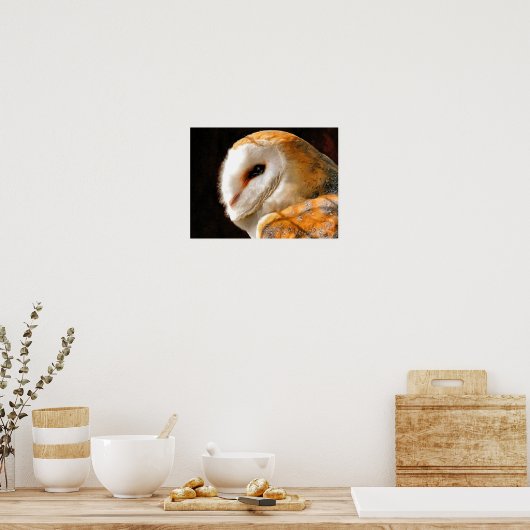フクロウ ポスター (キッチン)