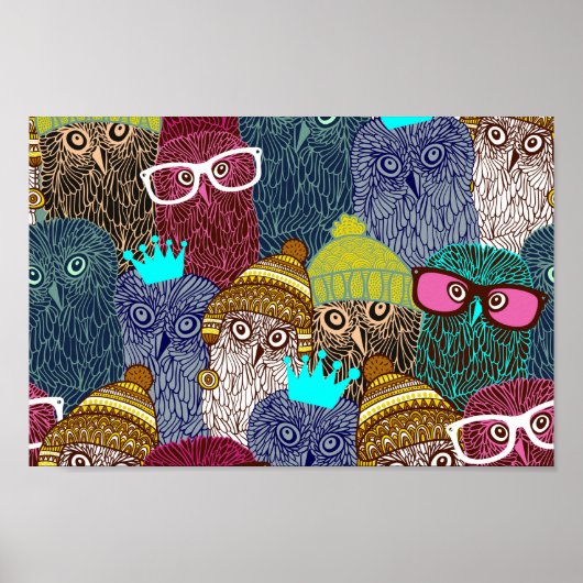 フクロウ ポスター (正面)