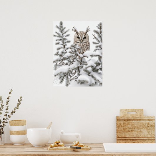 フクロウ ポスター (キッチン)