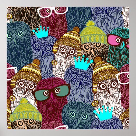 フクロウ ポスター (正面)