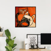 フクロウ ポスター (ホームオフィス)