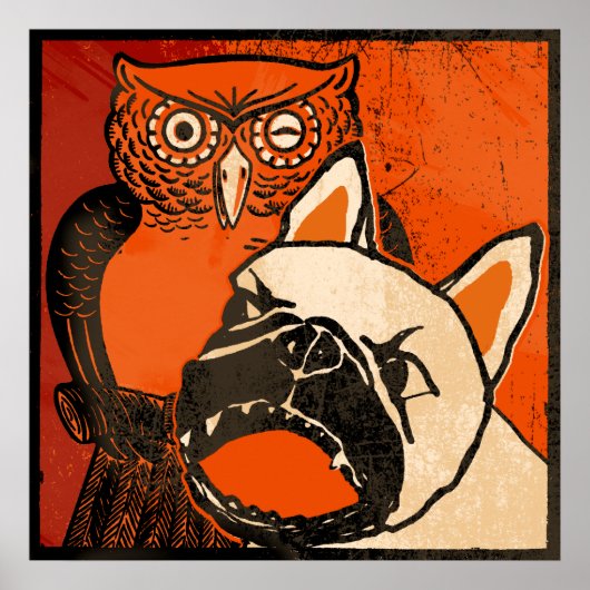 フクロウ ポスター (正面)