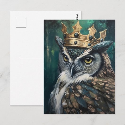 フクロウ ポストカード (正面/裏面)