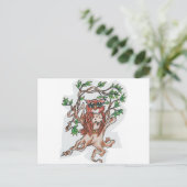 フクロウ ポストカード (スタンド正面)