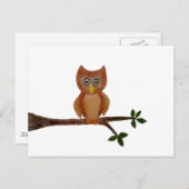 フクロウ ポストカード (正面/裏面)