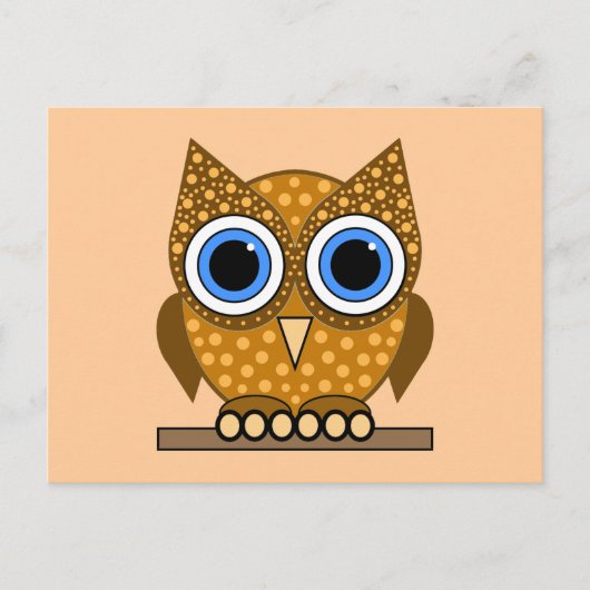 フクロウ ポストカード (正面)