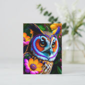 フクロウ ポストカード (スタンド正面)