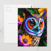 フクロウ ポストカード (正面/裏面)