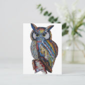 フクロウ ポストカード (スタンド正面)