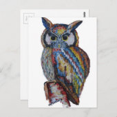 フクロウ ポストカード (正面/裏面)